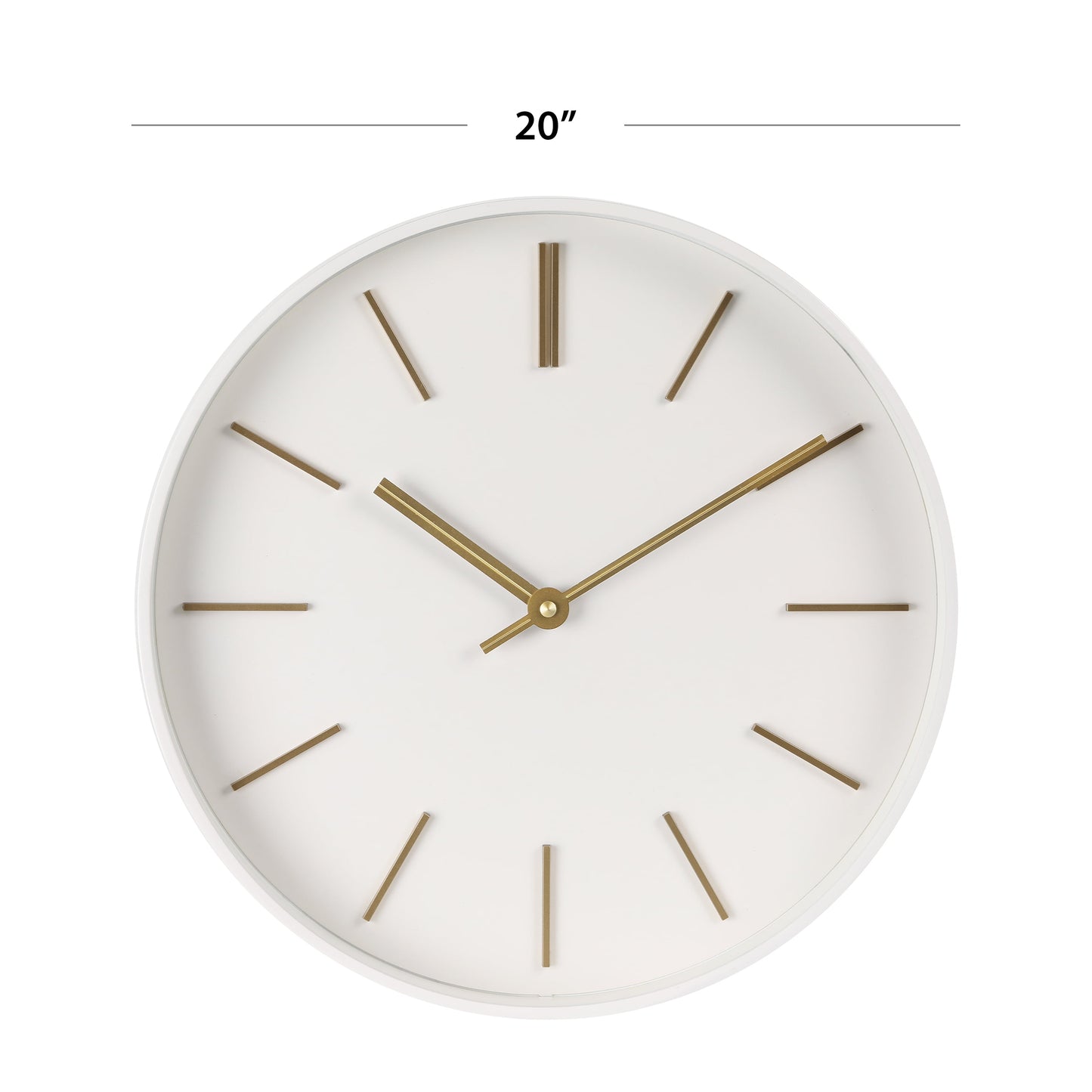 Better Homes & Garden 20" round Indoor Modern White Analog Wall Clock