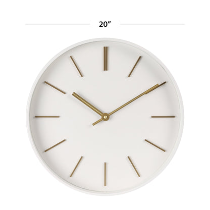 Better Homes & Garden 20" round Indoor Modern White Analog Wall Clock