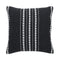 18" X 18" Black Stripe Cord Cotton Rich Decorative Pillow